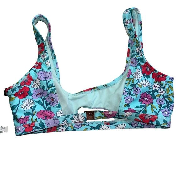 Nanette Lepore Cait Floral Bikini Swimsuit Blue Size 4 NWT - Picture 5 of 11